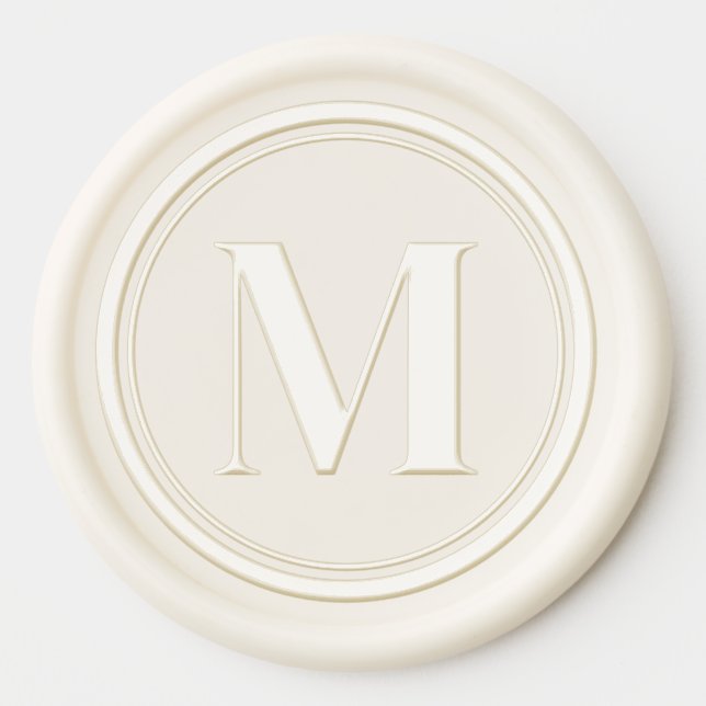 Monogrammed personalized wax seal sticker (Front)
