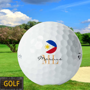 Monogrammed Philippine Flag & Philippines Golf Balls