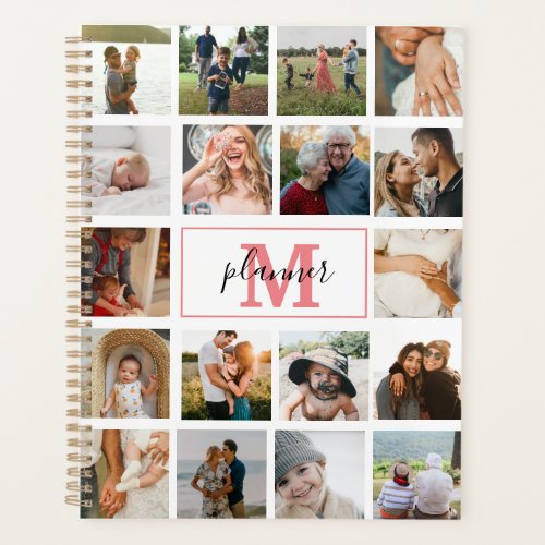 Monogrammed Photo Collage Personalized 2022 Planner