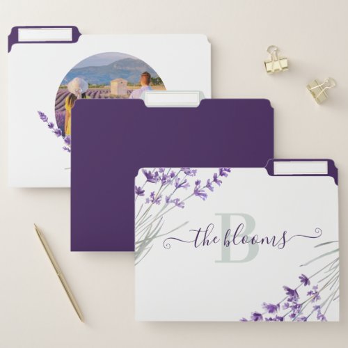 Monogrammed Photo File Folders