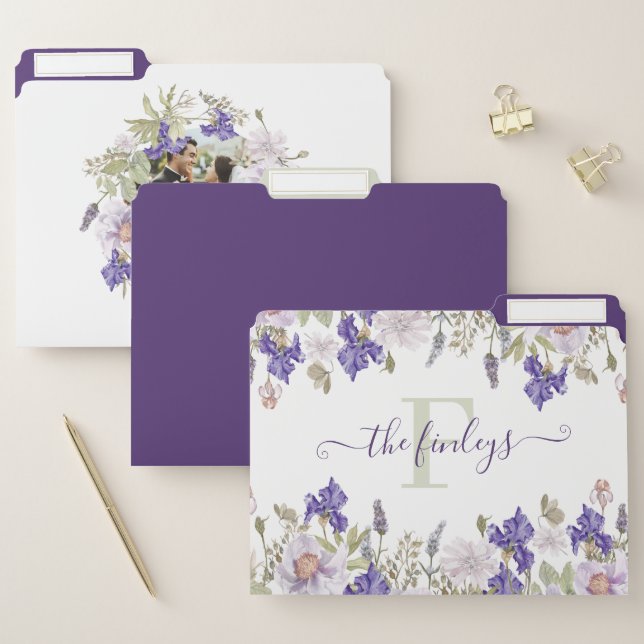 Monogrammed Photo File Folders (Set)