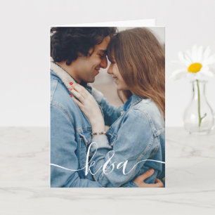 Monogrammed Photo Greeting Card