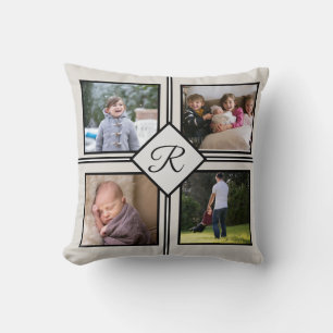 Monogrammed Photo Throw Pillow