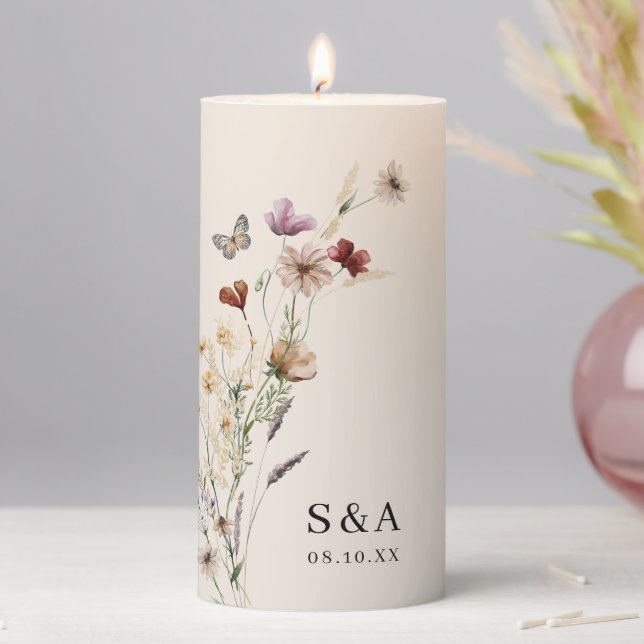 Monogrammed Pillar Candle (In Situ)