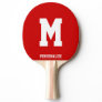 Monogrammed ping pong paddle for table tennis