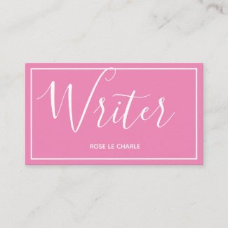 Monogrammed  pink -  elegant business card
