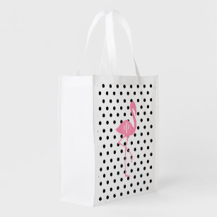 New Reusable Flamingo with Shades Mini Grocery Bag/Tote Shopping Bag JOANN 