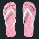 Monogrammed Pink Glitter Mother of Bride Groom Flip Flops<br><div class="desc">A fun gift for both the mother of the bride and groom. When her feet are tired at the end of the night,  she'll want these!  Personalize them!</div>