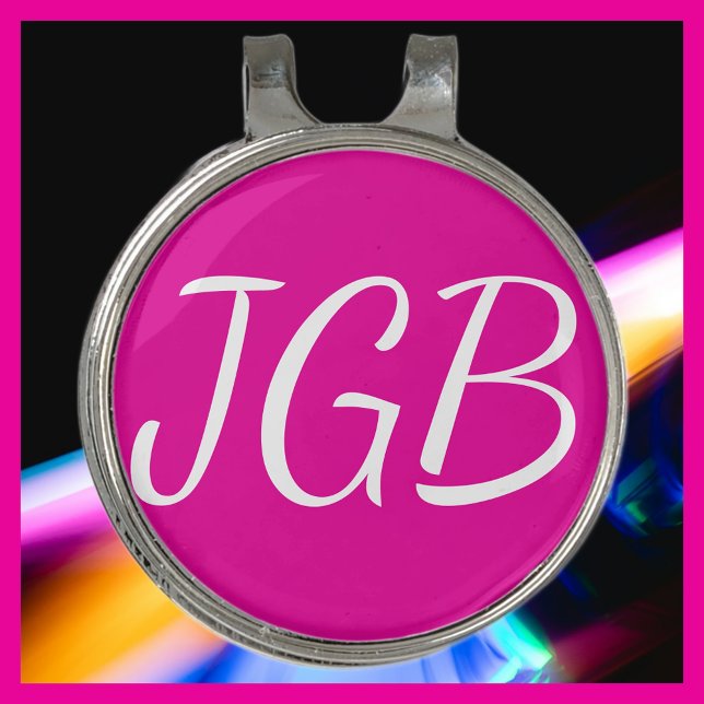 Monogrammed Pink Golf Hat Clip and Ball Marker (Creator Uploaded)