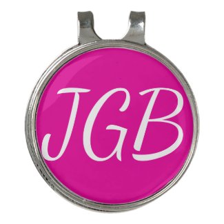 Monogrammed Pink Golf Hat Clip and Ball Marker