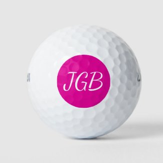 Monogrammed Pink or Choose Your Color Background