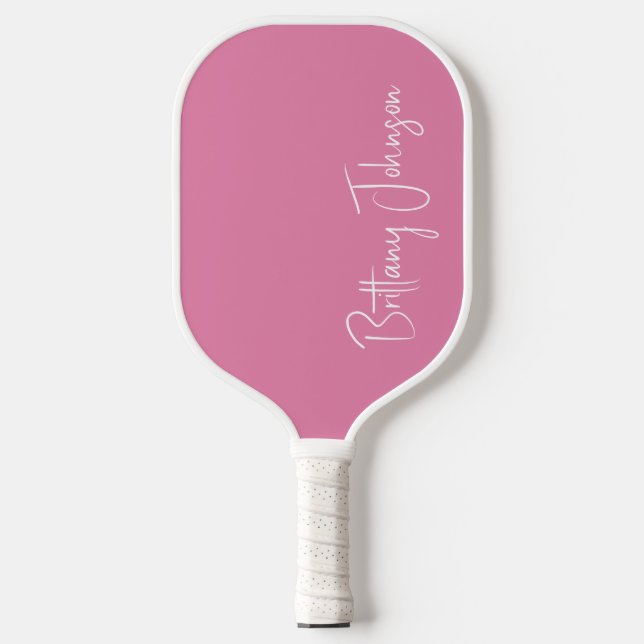 Monogrammed Pink Pickleball Paddle (Front)
