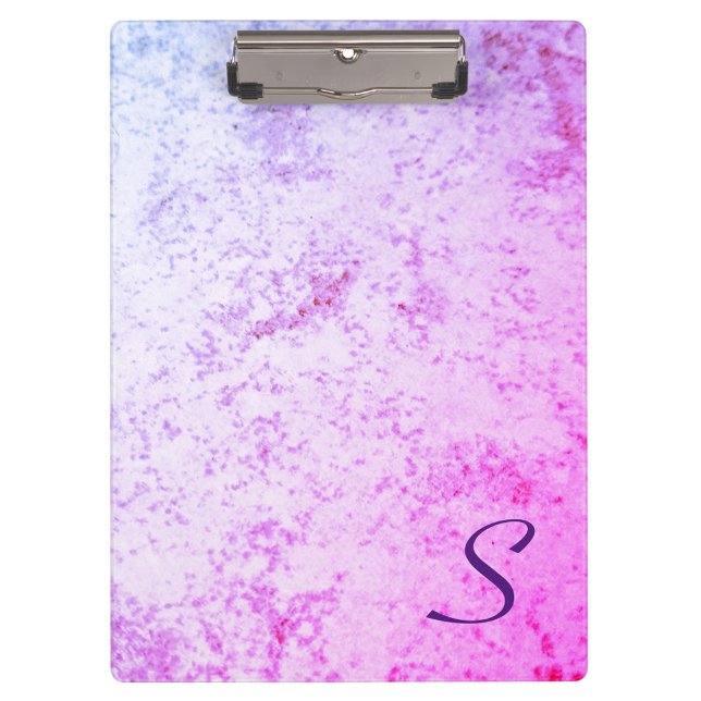 Monogrammed Pink & Purple Marbled Clipboard (Creator Uploaded)
