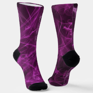 Monogrammed Pink Smoke Pattern Socks