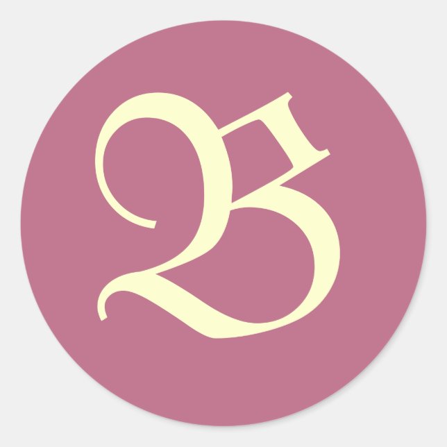 Monogrammed Pink Sticker (Front)