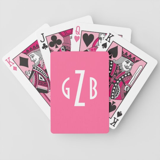 Monogrammed Playing Cards Zazzle