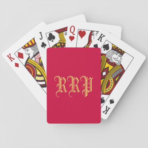 Monogrammed Playing Cards