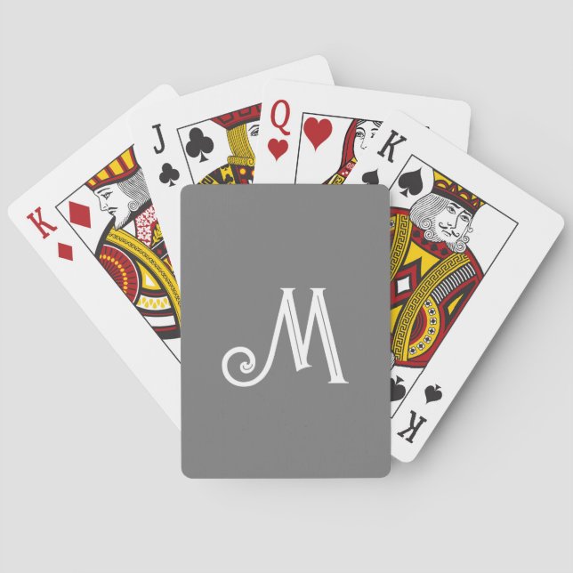 Monogrammed Playing Cards - Letter "M" (Back)