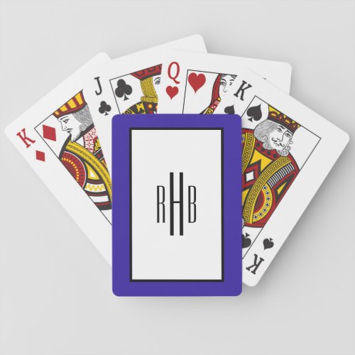 Monogrammed Playing Cards Poker Gift for Dad