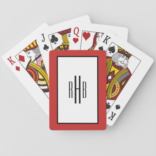 Monogrammed Playing Cards Poker Gift for Dad