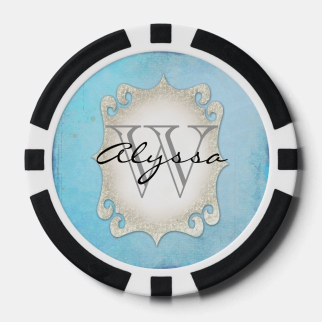 Monogrammed Poker Chips (Front)