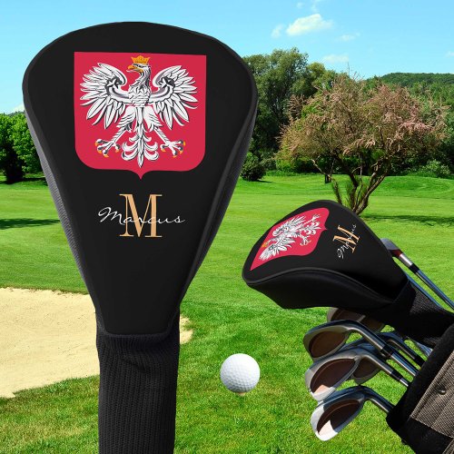 Monogrammed  Polish Flag Golf Clubs Covers