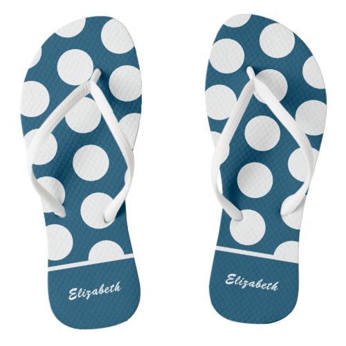 Monogrammed Polka Dot Flip Flops