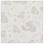 Monogrammed Poppy name and letter P fabric