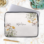 Monogrammed Pretty Wildflower Bouquet Laptop Sleeve<br><div class="desc">Protect your laptop in style with our Monogrammed Pretty Wildflower Bouquet laptop sleeve. Personalize it today and make it yours!</div>