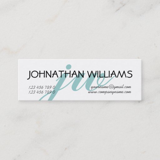 Customizable Monogrammed professional blue powder business cards