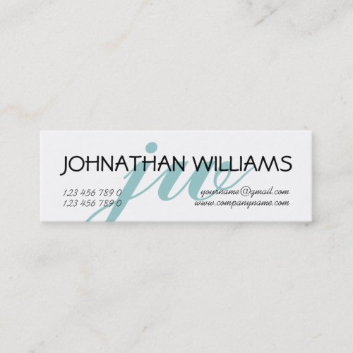 Monogrammed professional blue powder business card templates