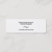 Monogrammed professional blue powder mini business card (Back)