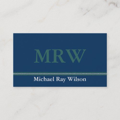 Monogrammed Professional Business Card Template