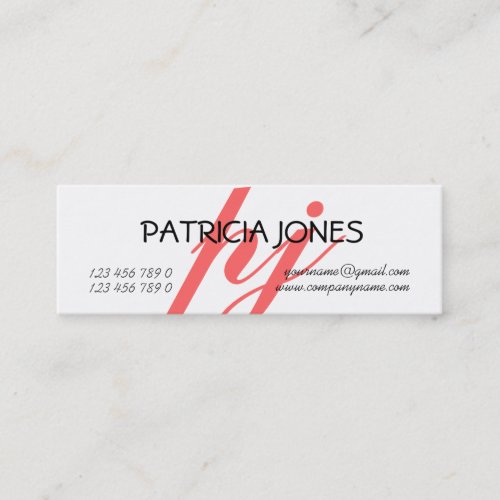 Monogrammed professional freelance consultant business card template