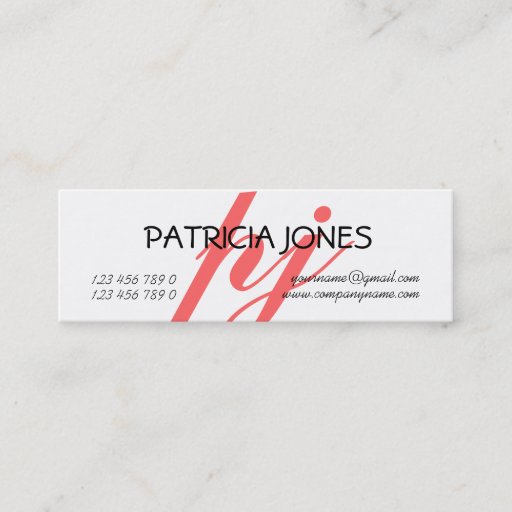 Customizable Monogrammed professional freelance consultant business card template