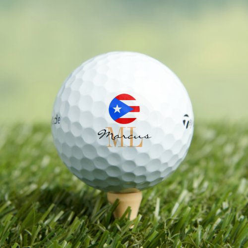 Monogrammed Puerto Rican Flag  Golf Puerto Rico Golf Balls