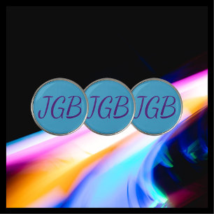 Monogrammed Purple Blue or Choose Your Own Color Golf Ball Marker