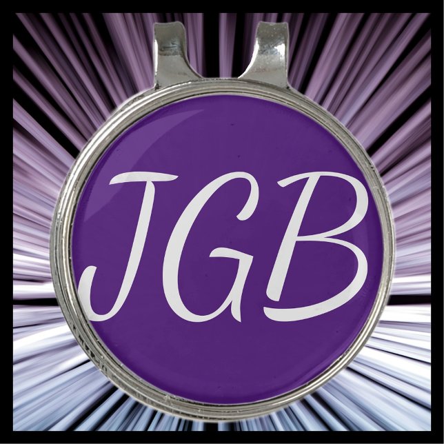 Monogrammed Purple Golf Hat Clip and Ball Marker (Creator Uploaded)