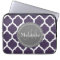 Monogrammed Purple & Grey Quatrefoil