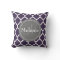 Monogrammed Purple & Grey Quatrefoil