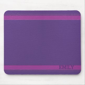 Monogrammed Purple Leather Look