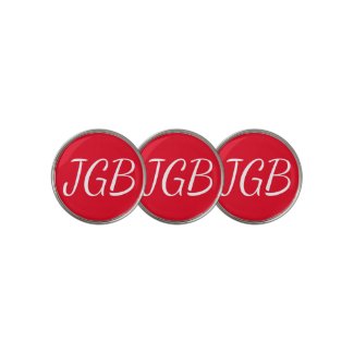 Monogrammed Red and White or Choose Your Own Color