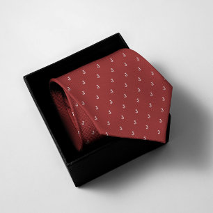 Monogrammed Red Neck Tie