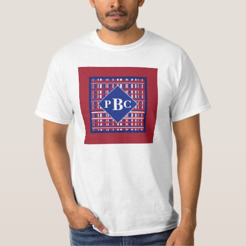 Monogrammed Red White Blue Plaid Patriot T_Shirt