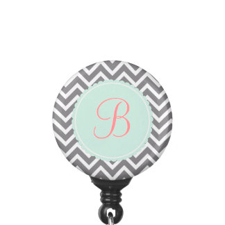 Monogrammed Retractable Badge Holders Initials