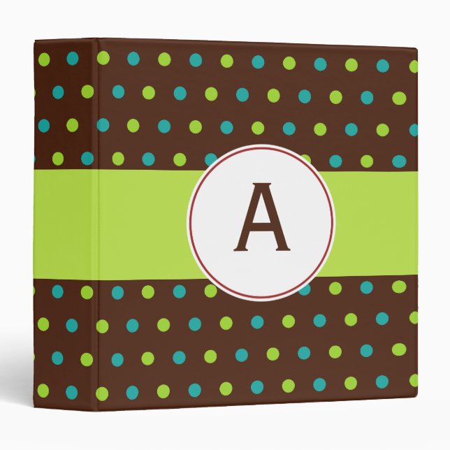 Monogrammed Retro Binder (Front/Spine)