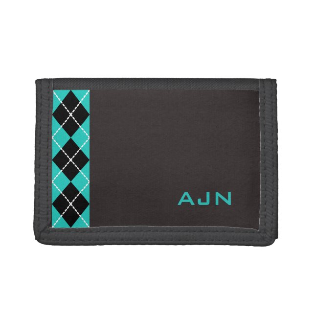 Monogrammed Retro Men's Wallet Gift (Front)