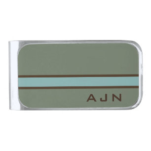 Monogrammed Retro Money Clip