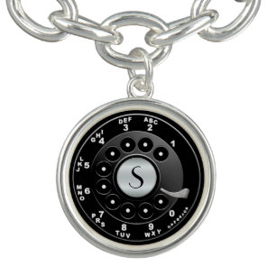 Monogrammed Retro Rotary Dial Novelty Bracelet