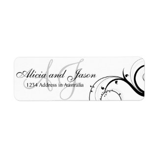 Monogrammed Return Address Label for Weddings
